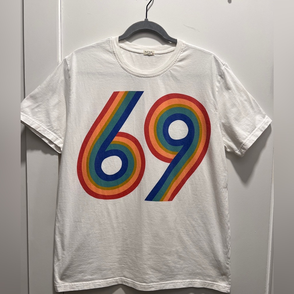 Paul Smith 69 Colorful White Tee Size M Like New